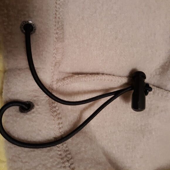 Men’s Chaps Fleece Jacket Size XL/TG Full Zip Tan Drawstring Waist LNC - Picture 5 of 12